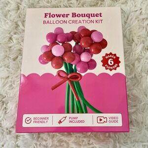 Flower Bouquet Balloon Creation Kit DIY Craft Set Makes 6 Flowers with Pump